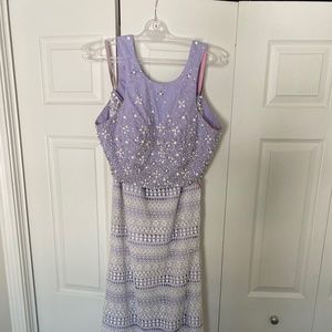 Two Piece Purple Prom Dress Size 8